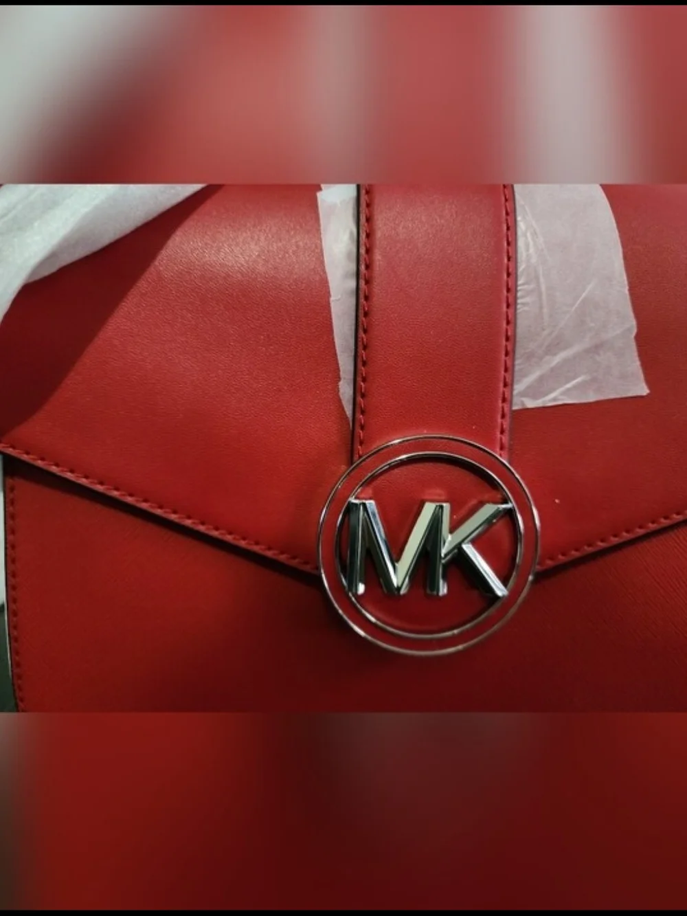 Michael Kors Red MK Chain Shoulder Bag